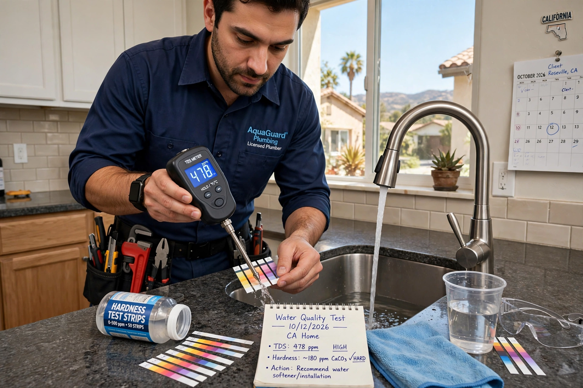 Hard water testing in California home - Pro Plumbers California Hard water testing in California home - Pro Plumbers California