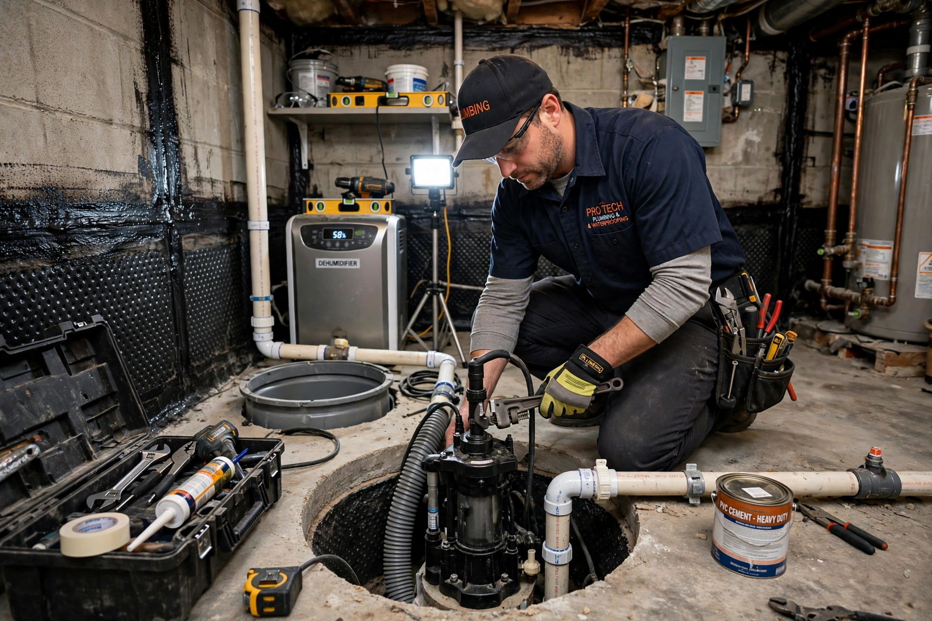Sump pump installation in Fontana California home Sump pump installation in Fontana California home