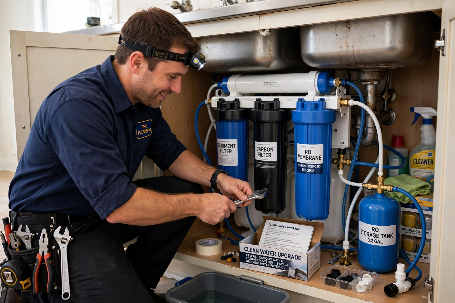 Reverse osmosis water filtration installation in La Palma California Reverse osmosis water filtration installation in La Palma California