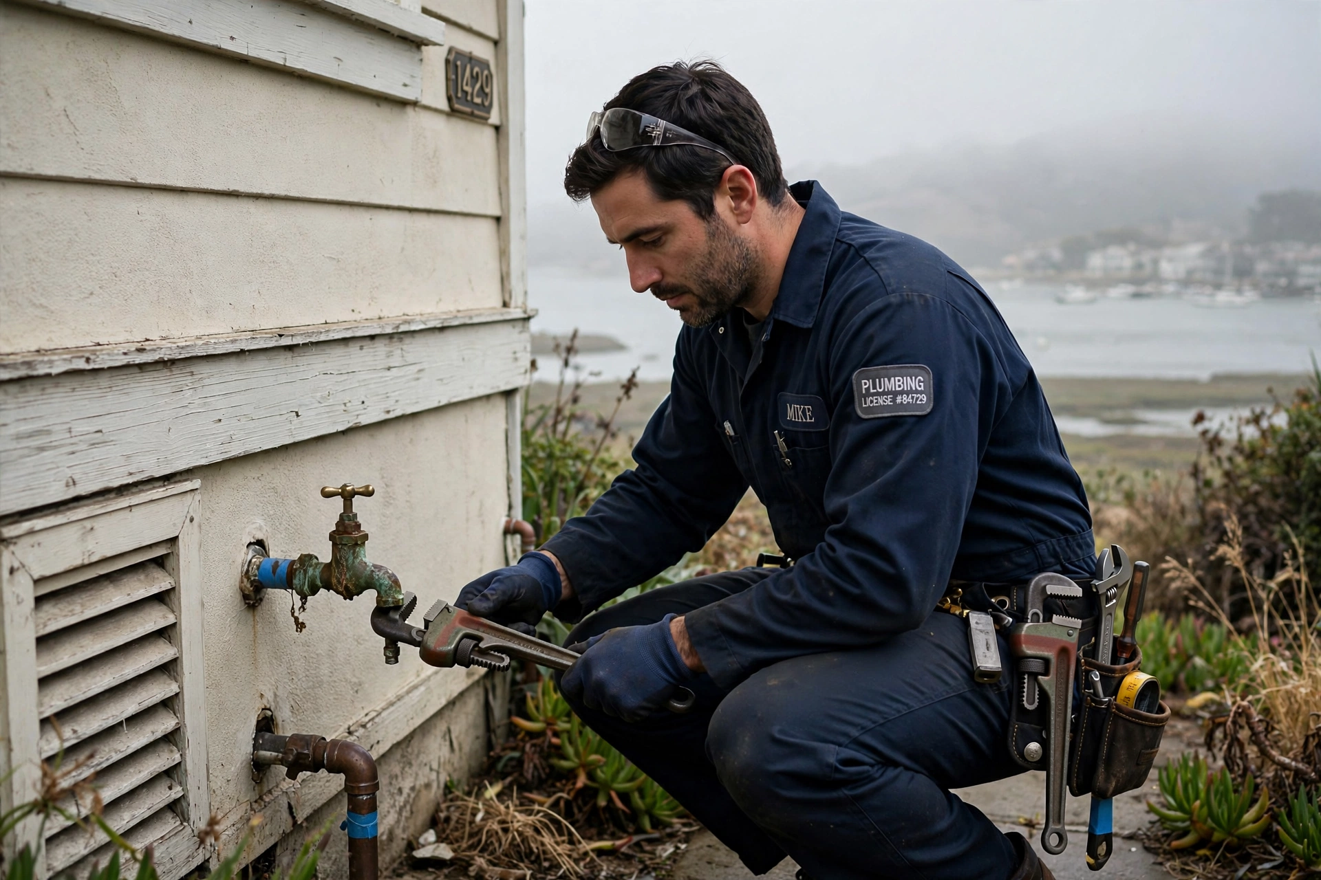 plumber replacing corroded outdoor faucet in Brisbane CA plumber replacing corroded outdoor faucet in Brisbane CA
