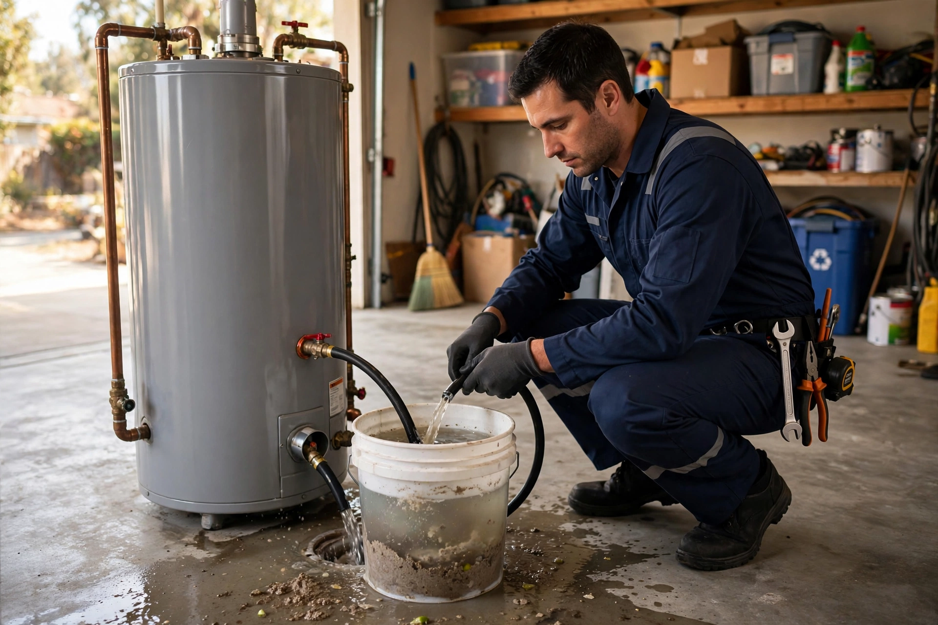 Water heater sediment flush service in Anaheim CA