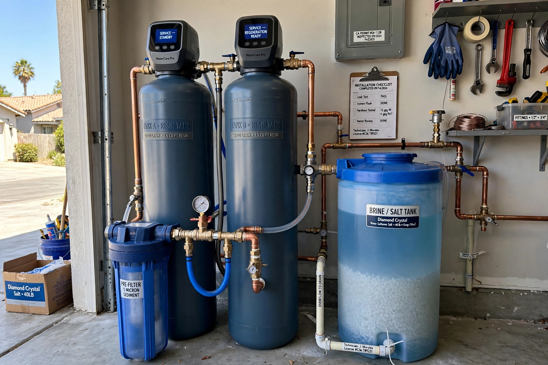 Whole house water softener system installation - Pro Plumbers California Whole house water softener system installation - Pro Plumbers California